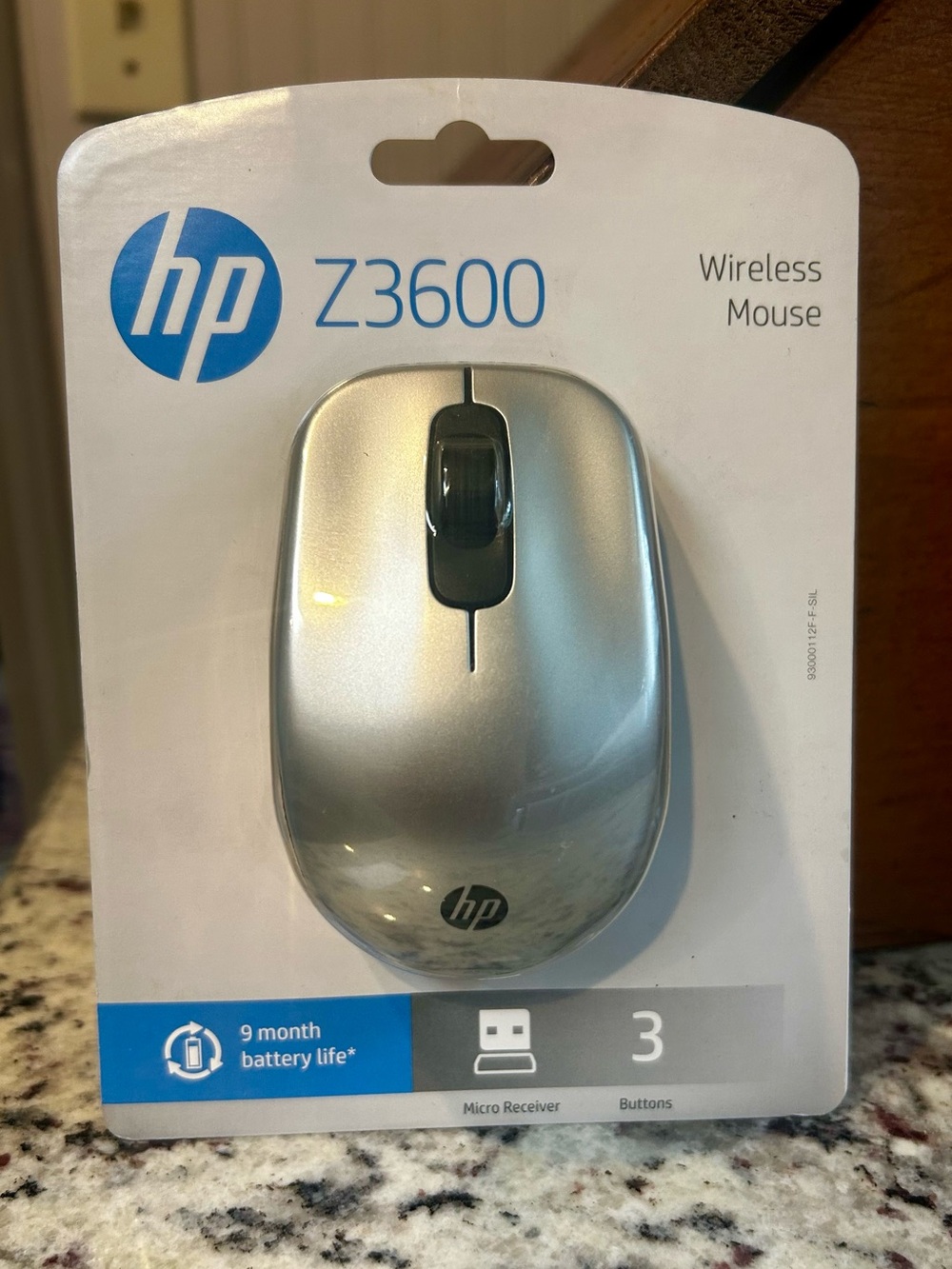 HP Z3600 Wireless Mouse — Silver and Black